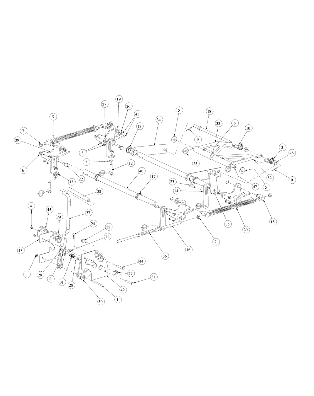 Lift Assembly Diagram and Parts List for M60-KW LC-53BB5GFX750-29HP-DFI-OHV-LC Cub Cadet Lawn Tractor